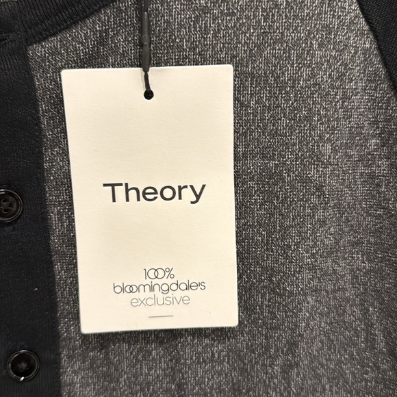 Theory Black and Gray Long Sleeve Tee - Picture 3 of 5